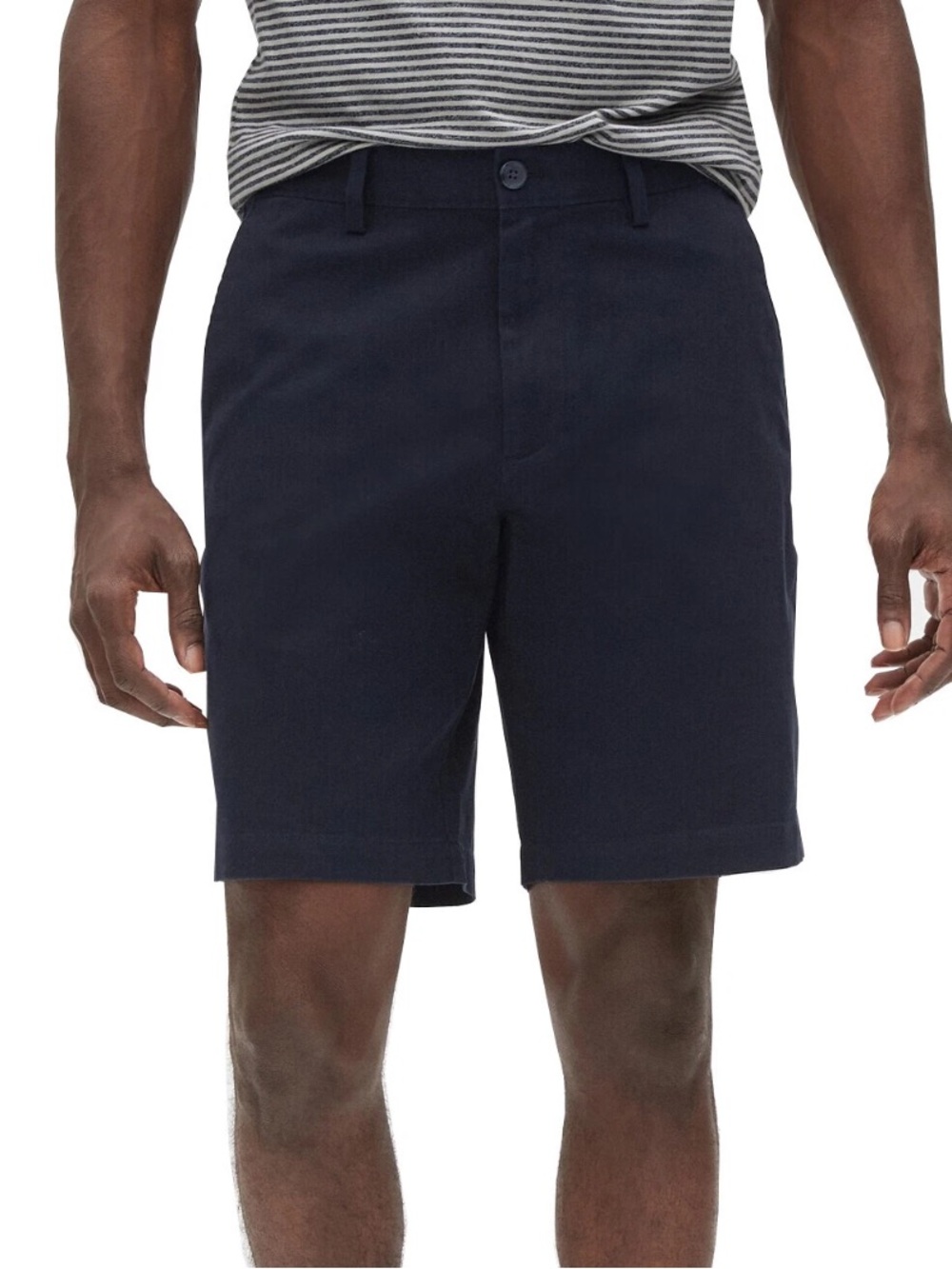 Banana Republic Men’s Navy Flat-Front Cotton Shorts